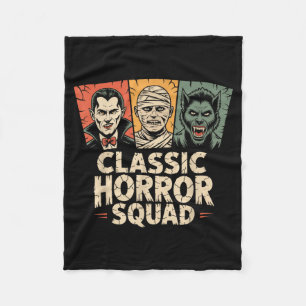 Couverture Polaire Clic Horror Squad Vintage Rétro Monstre Halloween