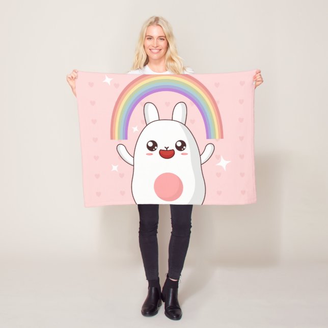 Couverture Polaire Clipart arc-en-ciel de Kawaii (En situation)