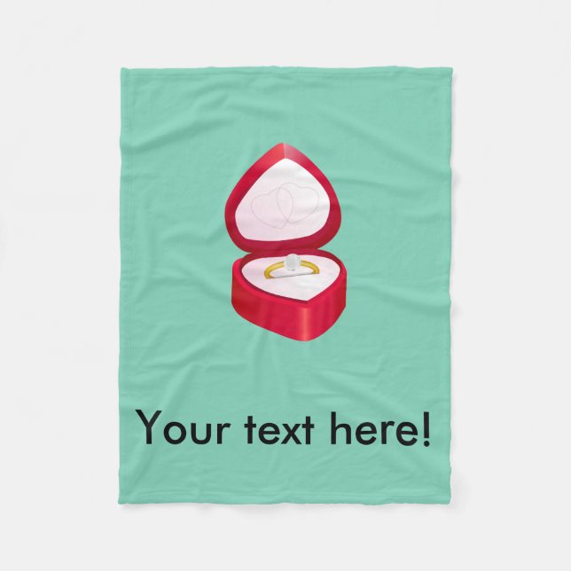 Couverture Polaire Clipart de bague de fiançailles (Devant)