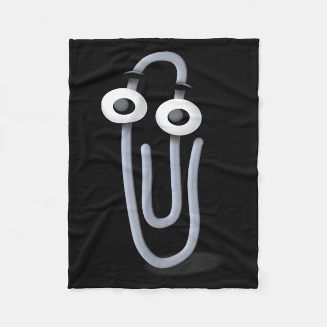 Couverture Polaire Clippy Paper Clip Funny Meme Page Note  (Devant)