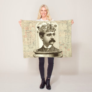 Couverture Polaire Clocage Cerveau STEAMPUNK vintage