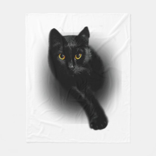 Couverture Polaire Clous de dépôt de chats noirs (Devant)