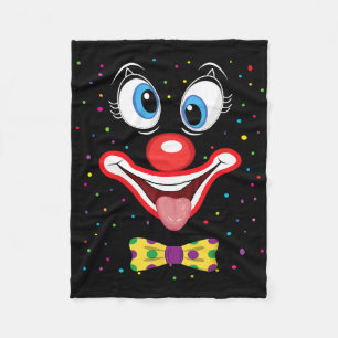 Couverture Polaire Clown Carnaval Visage Cirque Costume Enfants Homme