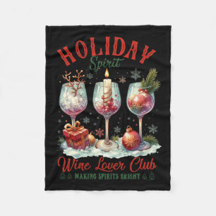 Couverture Polaire Club d'amoureux du vin de Holiday Spirit Fabriquan