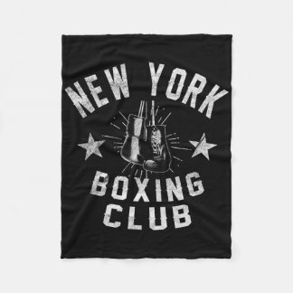 Couverture Polaire Club de boxe de New York - Boxer Vintage en détres