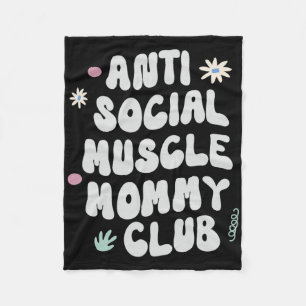 Couverture Polaire Club de gym maman muscle antisociale T-shirt drôle