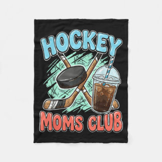 Couverture Polaire Club des mamans de hockey Café glacé bâtons croisé