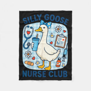 Couverture Polaire Club infirmière drôle d'oie idiote humour infirmie