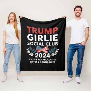 Couverture Polaire Club Social Coquette Trump Fille Ruban Élection