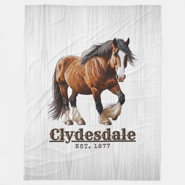 Couverture Polaire Clydesdale Horse Blanket (Devant)