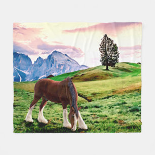 Couverture Polaire Clydesdale Stallion