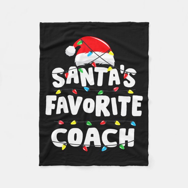 Couverture Polaire Coach Christmas Santa's Favorite Funny Gift Xmas  (Devant)
