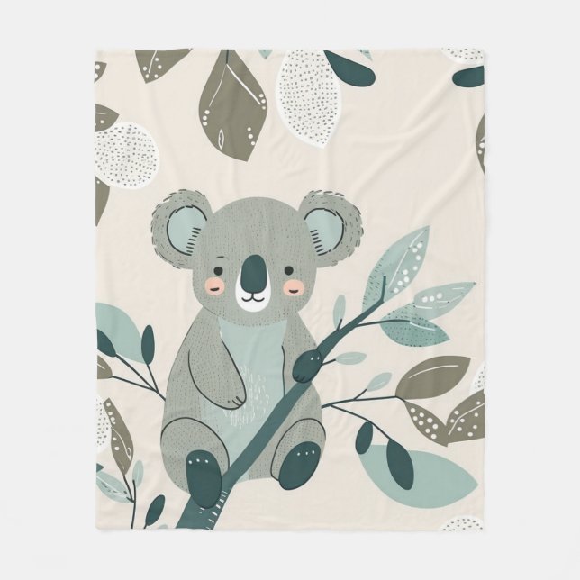 Couverture Polaire Coala Cuteness Nursery (Devant)
