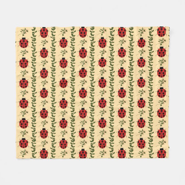 Couverture Polaire Coccinelles au soleil (Devant (Horizontal))