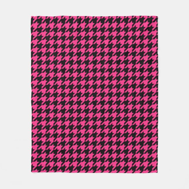 Couverture Polaire Coche de pied de chemise rose noir (Devant)