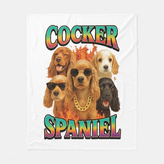 Couverture Polaire Cocker Spaniel  (Devant)