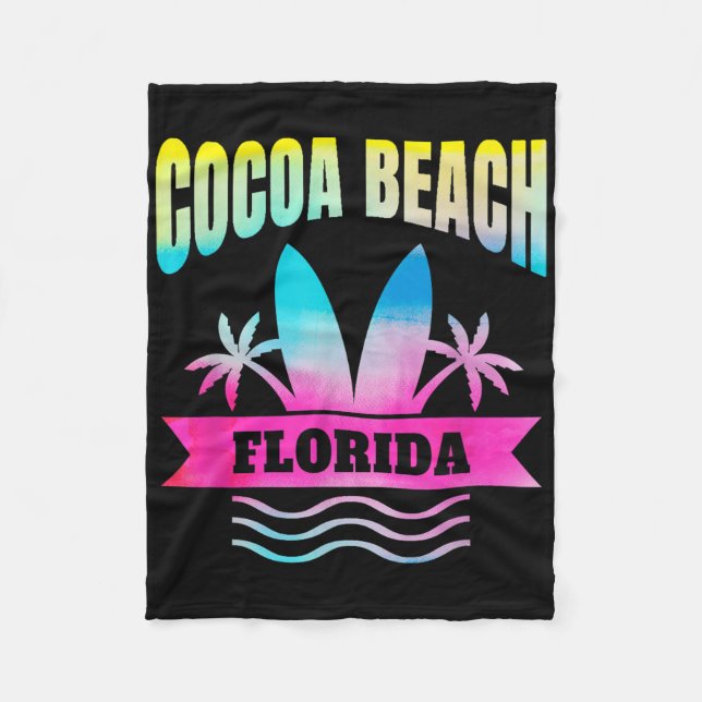 Couverture Polaire Cocoa Beach Floride Vacances Souvenir (Devant)