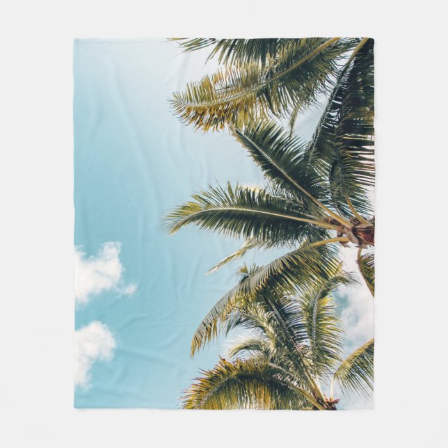 Couverture Polaire Cocotiers verts (Devant)