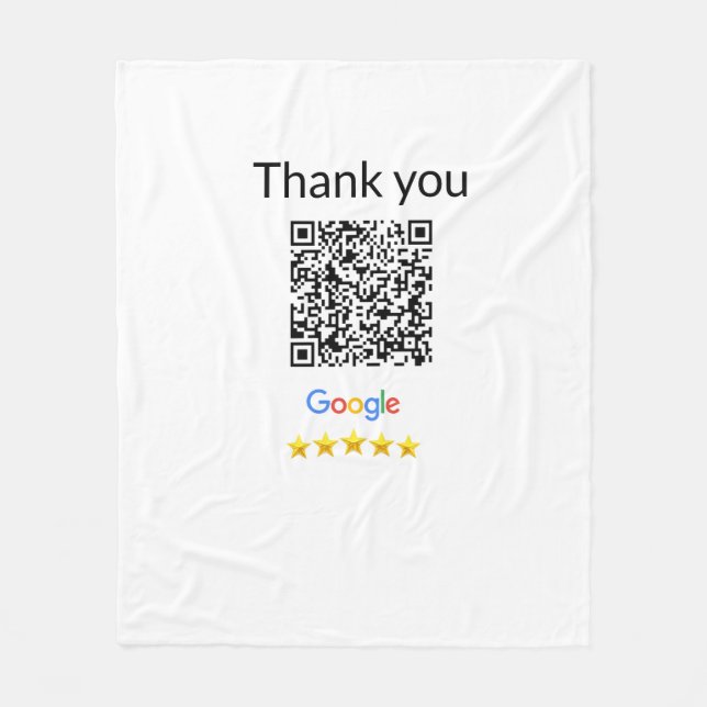 Couverture Polaire Code QR minimal simple ajouter un logo scanner le  (Devant)