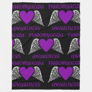 Couverture Polaire Coeur/ailes...Fibro