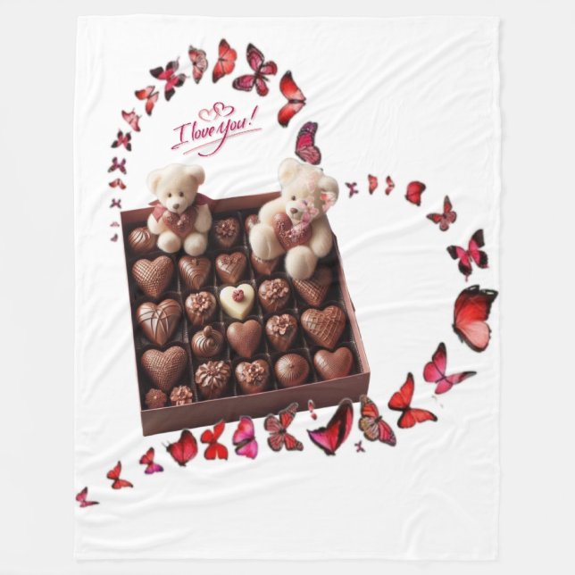 Couverture Polaire Cœur d'amour  (Devant)