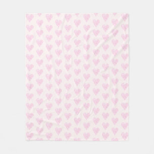Couverture Polaire Coeur d'amour à deux tons