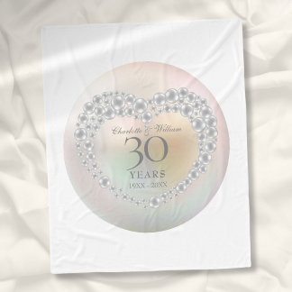 Couverture Polaire Cœur de perle magnifique 30e anniversaire de maria