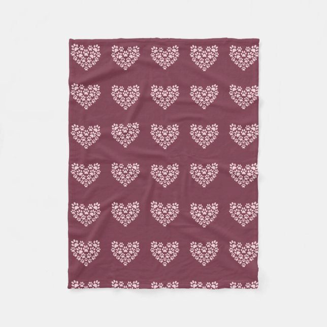 Couverture Polaire Coeur d'empreinte (Devant)