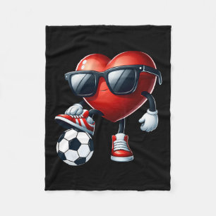 Couverture Polaire Coeur drôle Jouer Soccer Valentines Jour Hommes Ga
