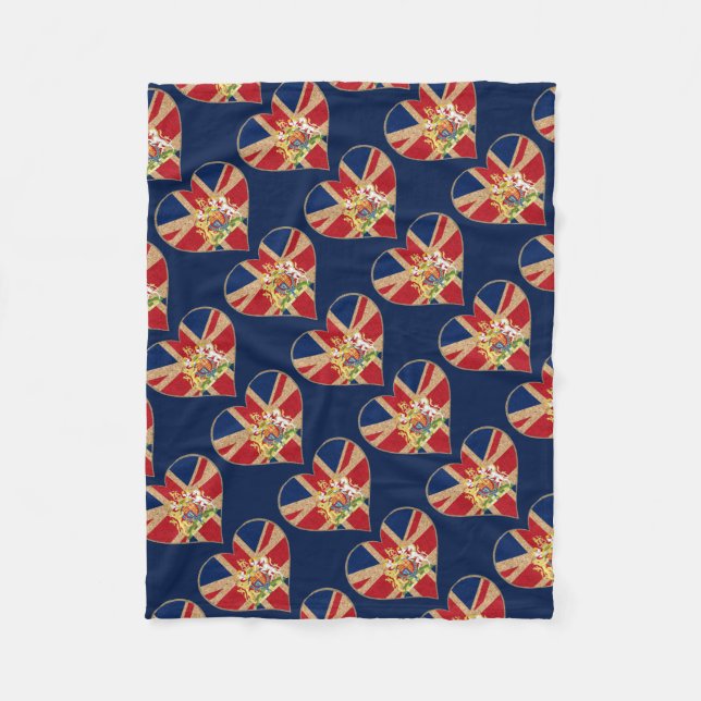 Couverture Polaire Coeur du certificat d'authenticité britannique (Devant)