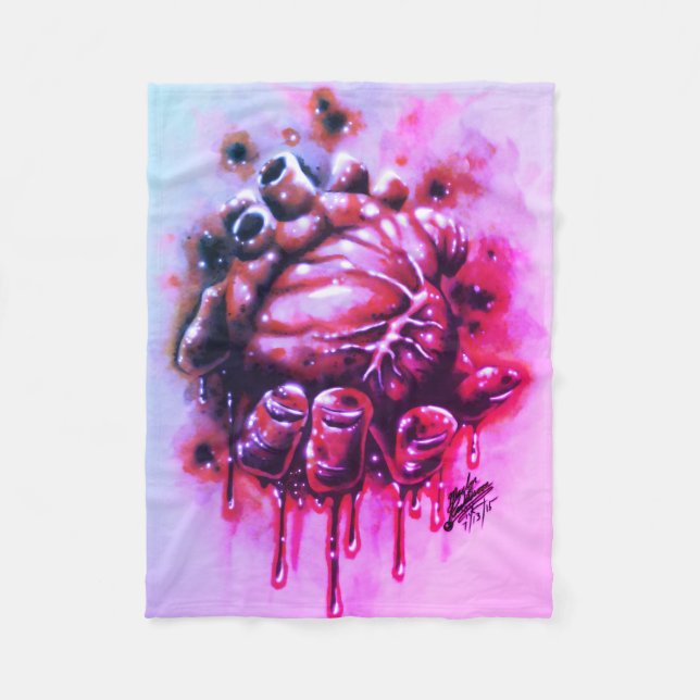 Couverture Polaire Coeur saignant (Devant)