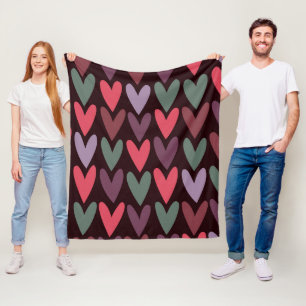 Couverture Polaire Coeurs 6