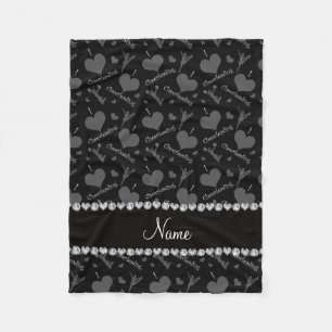 Couverture Polaire Coeurs cheerleading personnalisés d'amour nommé 