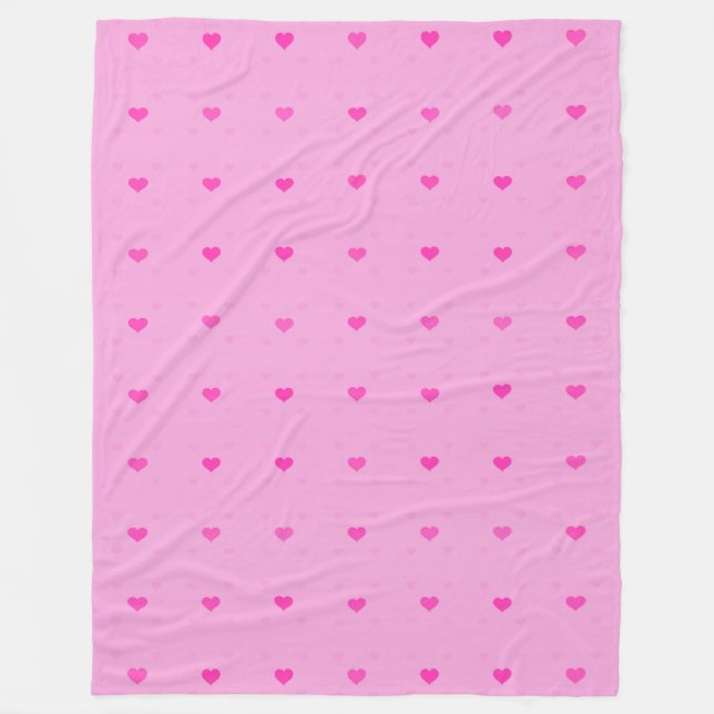 Couverture Polaire Cœurs d'amour - Motif sans couture 14 (Devant)