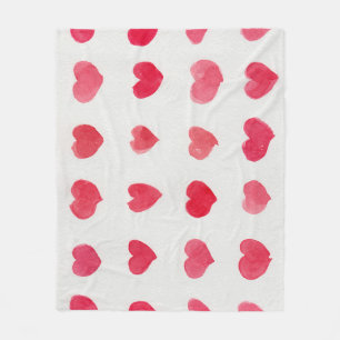 Couverture Polaire Coeurs d'aquarelle incomparable : design motif rom