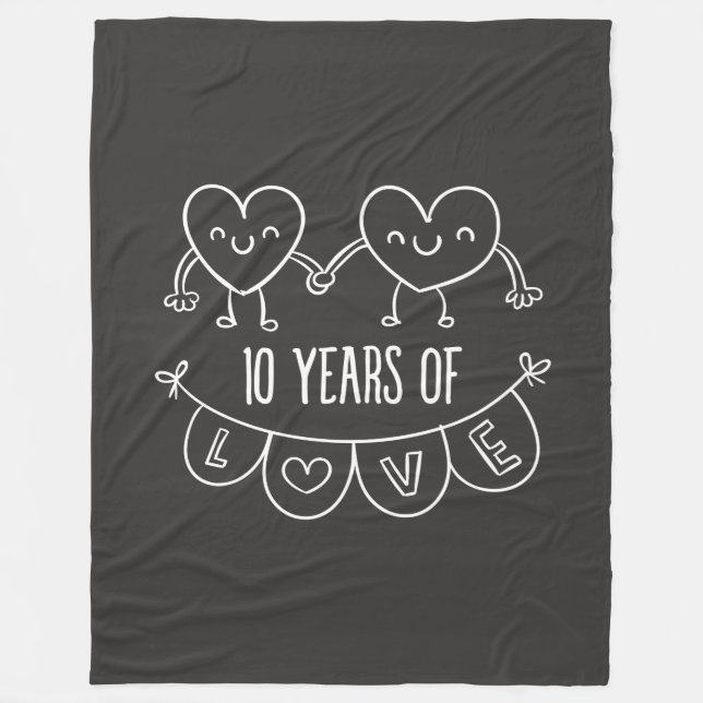 Couverture Polaire Coeurs de la calèche du 10e anniversaire (Devant)