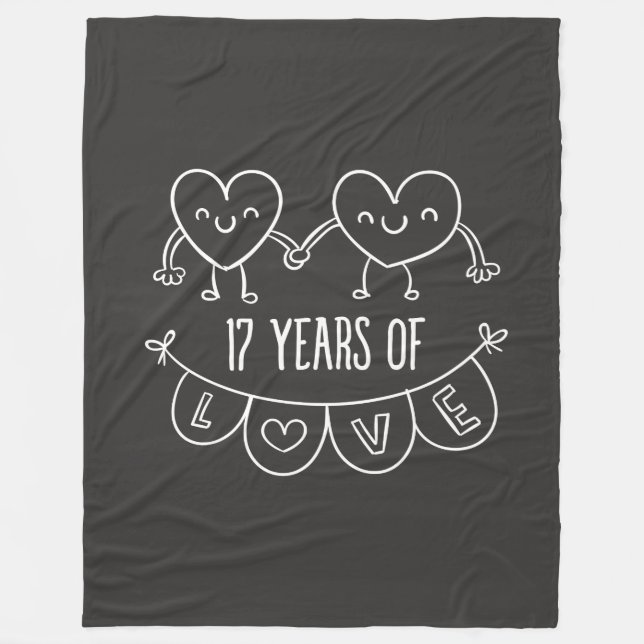 Couverture Polaire Coeurs de la calèche du 17e anniversaire (Devant)