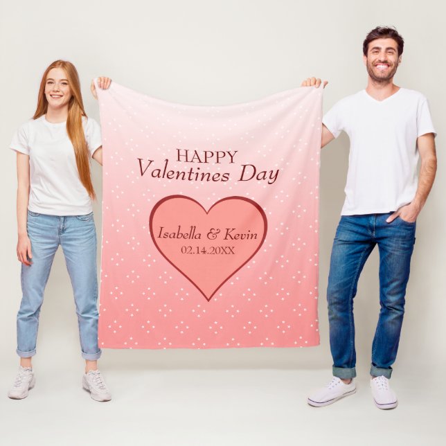 Couverture Polaire Coeurs Et Étoiles (En situation)