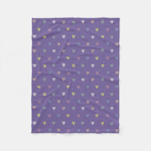 Couverture Polaire Coeurs minuscules polka sur violet violet Ultra vi
