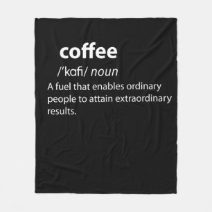 Couverture Polaire Coffee Funny Dictionnaire Définition