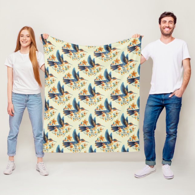 Couverture Polaire Colibri floral (En situation)