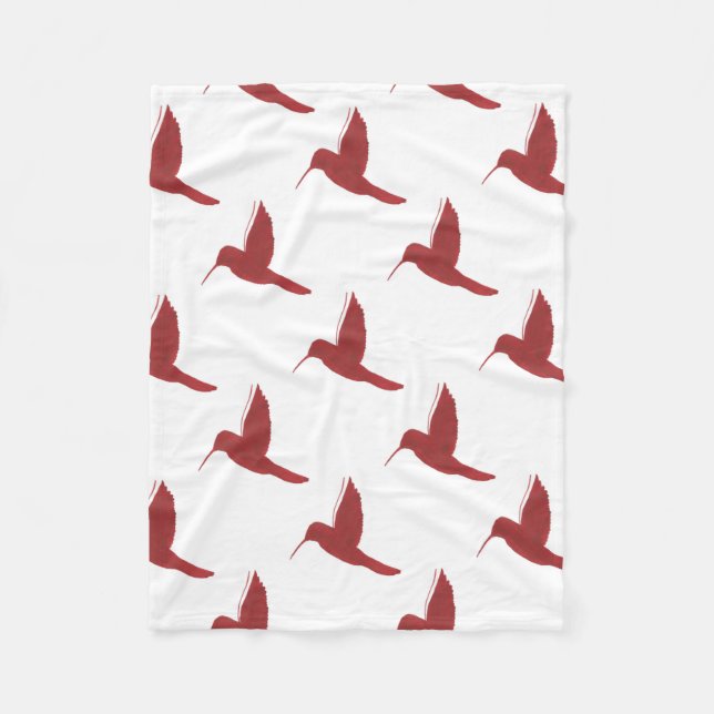 Couverture Polaire Colibri rouge (Devant)