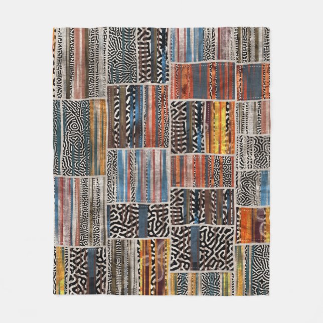 Couverture Polaire Collage de patchwork : Motif de surface composée (Devant)