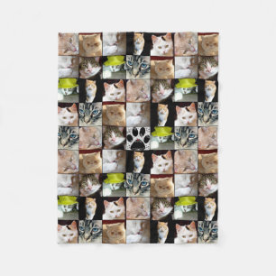 Couverture Polaire Collage de photo de chats