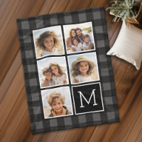 Collage de photos - Buffle noir gris monogramme pl