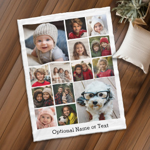 Couverture Polaire Collage de photos Instagram - Jusqu'à 14 photos en