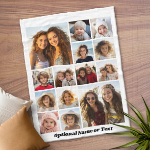 Couverture Polaire Collage de photos Instagram - Jusqu'à 14 photos en