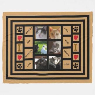 Couverture Polaire Collage de photos personnalisable/Style Instagram