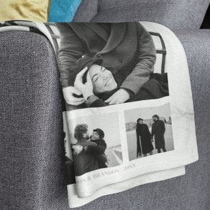 Couverture Polaire Collage de photos pour petite amie ensemble pour t