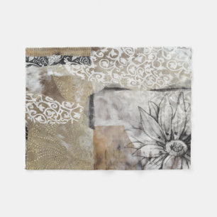 Couverture Polaire Collage Fleur II